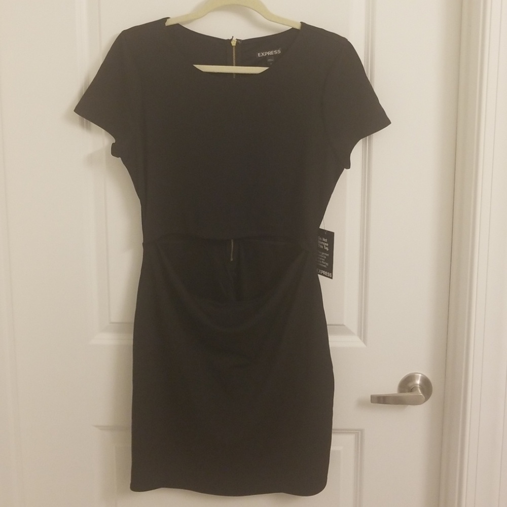 Express black cutout party dress